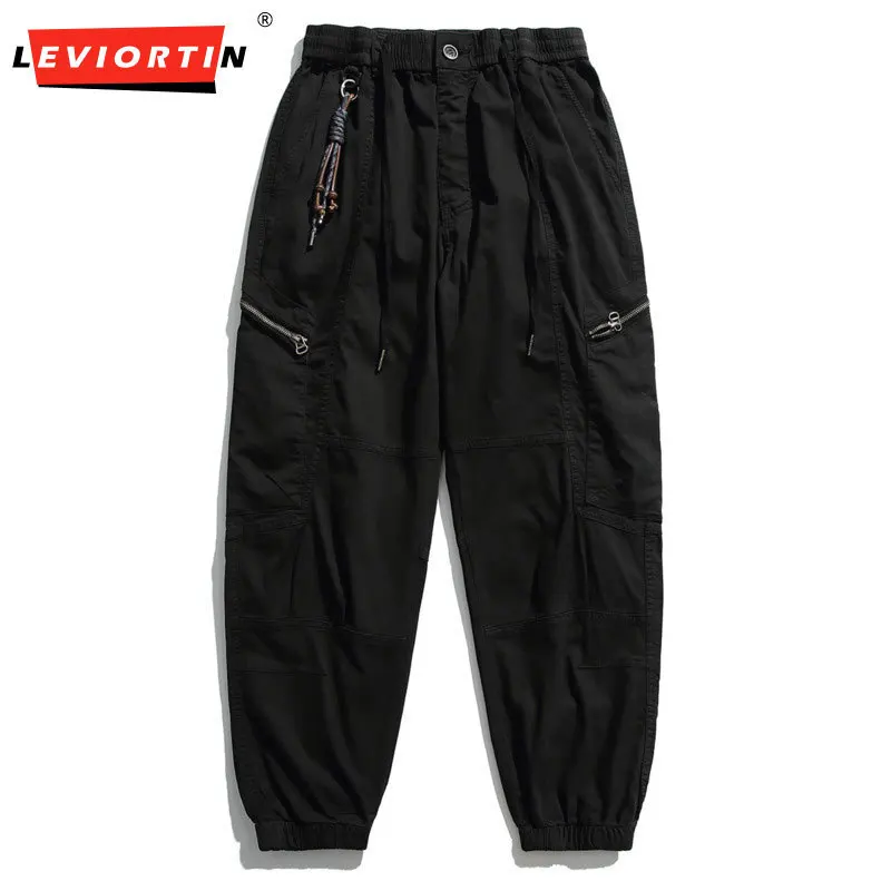 

Men's Spring/Summer Trendy Brand Personalized Splicing Elastic Casual Pants Simple and Comfortable Elastic Loose Thin Work Pants