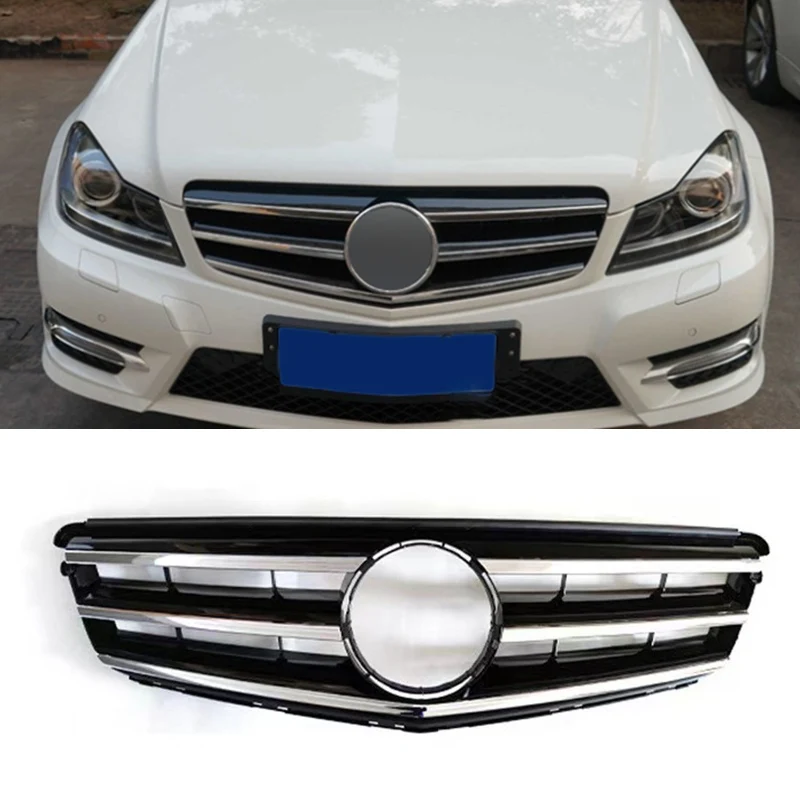 Front Bumper Grille Hood Grill For Mercedes-Benz C-Class W204 C180 C200 C300 C350 2008-2014 Tuning Grills