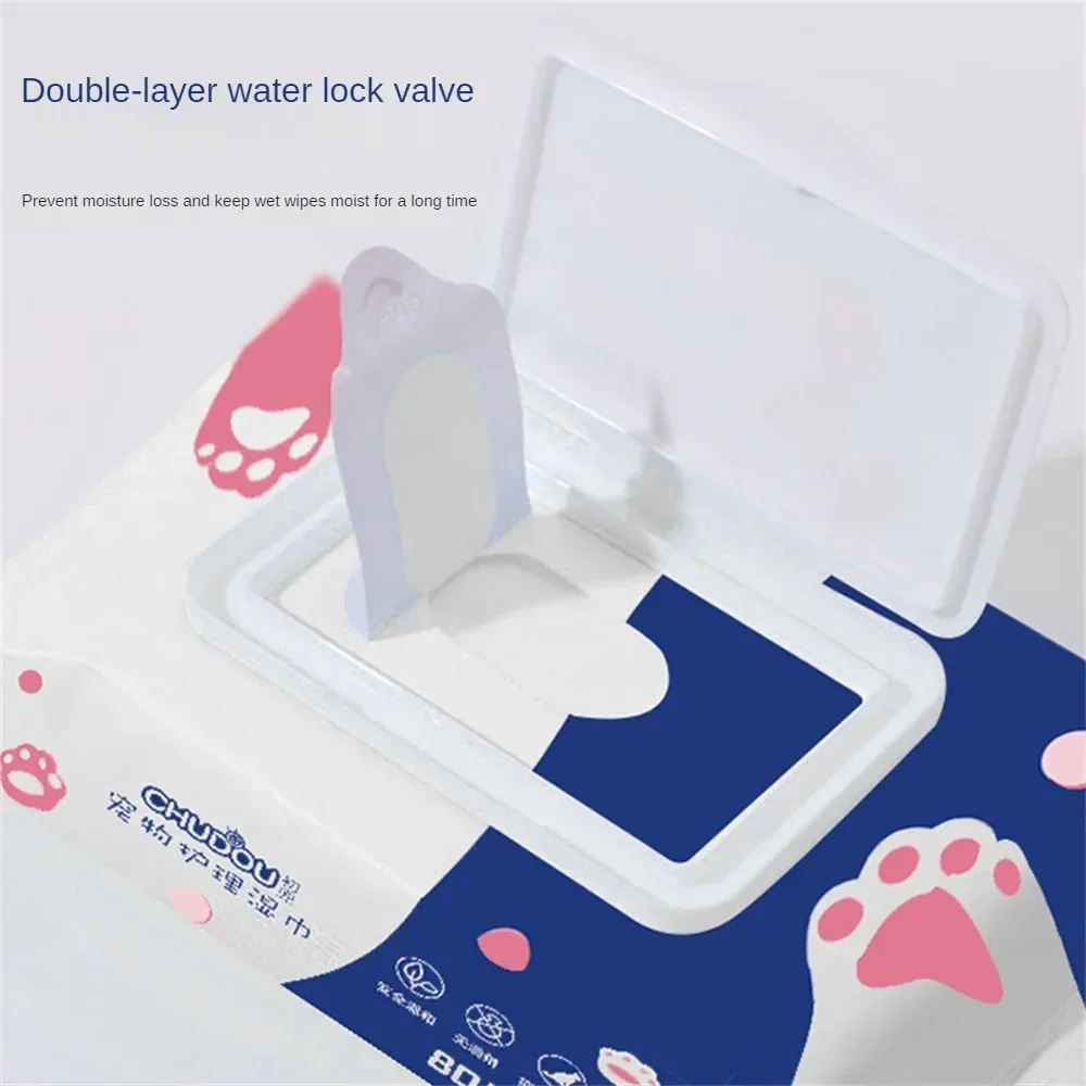 Pet Wipes Ro Pure Water Formula Pet Care Pet Health Care and Cleaning Pet Specific Cleaning Deodorizing Wet Tissue No Wash