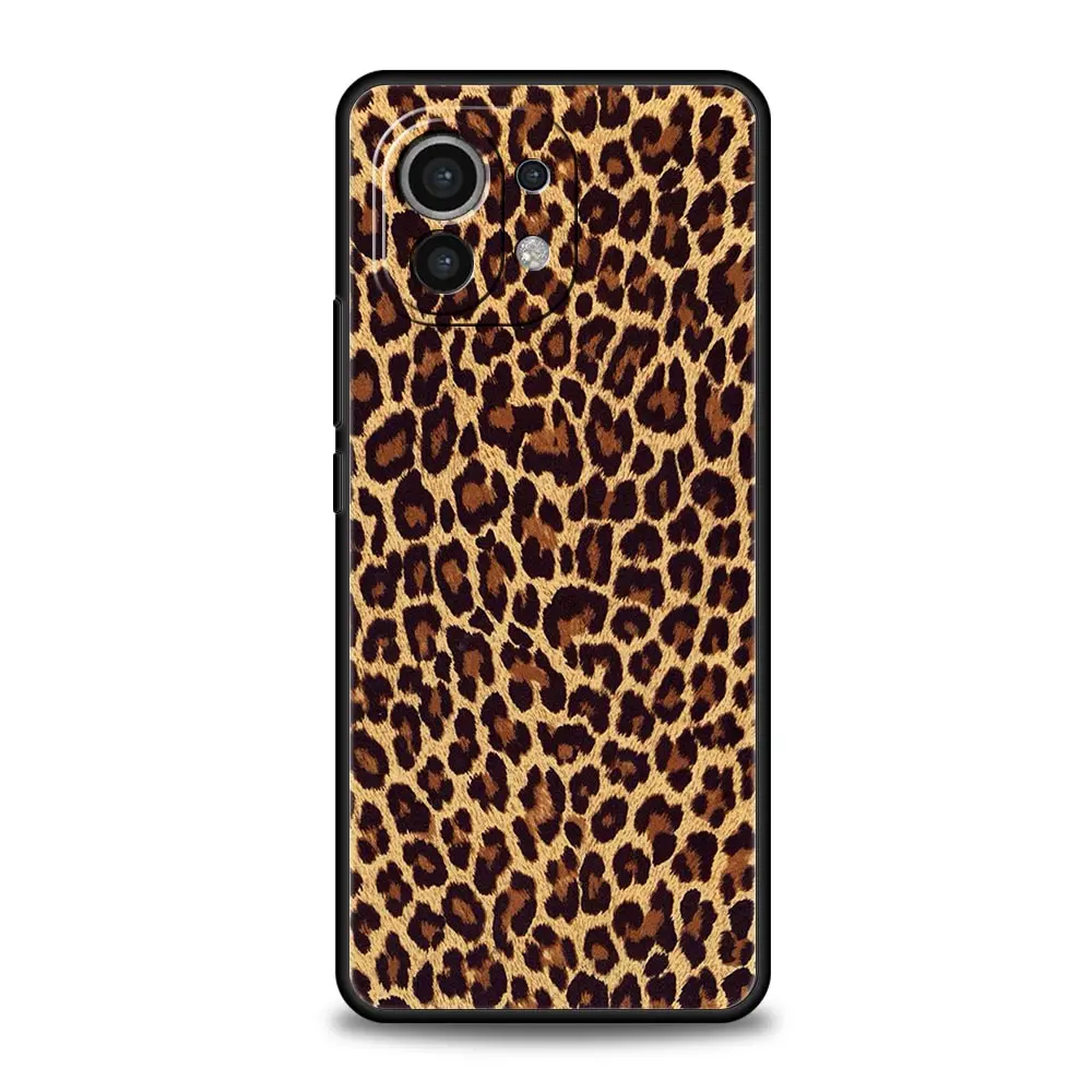 Fashion Tiger Leopard Print Phone Case For Xiaomi Mi 17 15T 15 14 14T 13T 12T Pro 12 13 Lite 5G 11T Poco X6 X7 X5 Pro Soft Cover