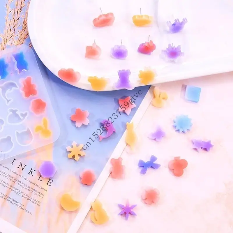 

D0UF Silicone Mold for Crystal Earrings Functional Jewelry Making Silicone Mold