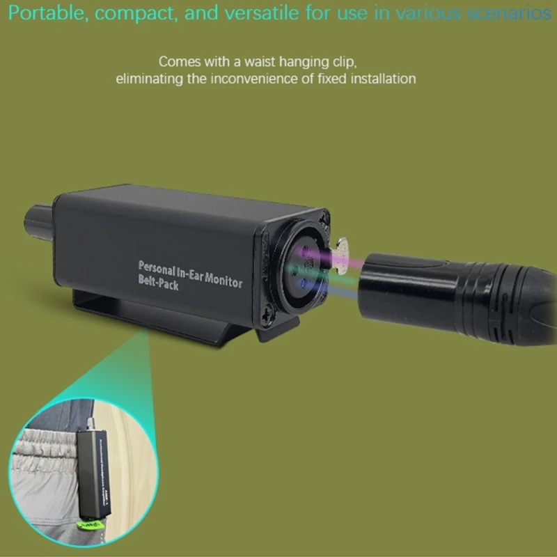 Amplificatori per monitor intrauricolari compattiamente individuali 3HT con meccanismo di bloccaggio per musicisti Uscita cuffie da 3,5 mm ad alta potenza