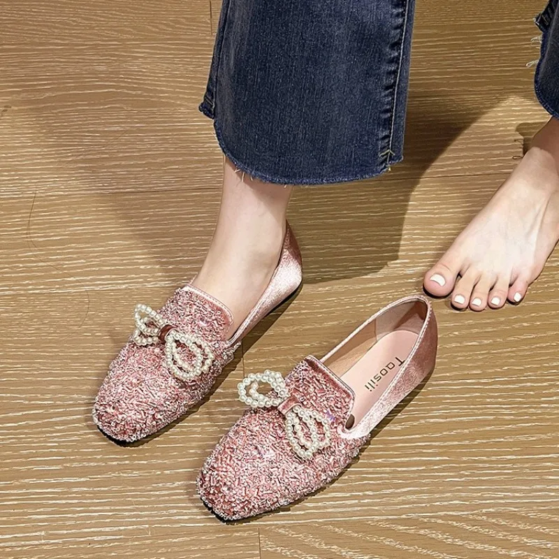 Luxury Women's Shoes Exquisite Rhinestone Bling Loafers for Woman Fashion Vacation Casual Shoes Designer Shoes Zapatos De Mujer view 4