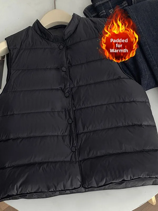 Faionable couleur coton Jaet gilet vêtements d'extérieur grande taille femmes automne hiver nouveau col montant polyvalent...