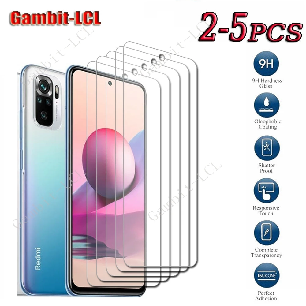 2-5 قطعة 9H HD الزجاج المقسى ل Xiaomi Redmi ملاحظة 10S على RedmiNote10 نوت 10S نوت 10 10 11 SE 4G حامي الشاشة غطاء الفيلم