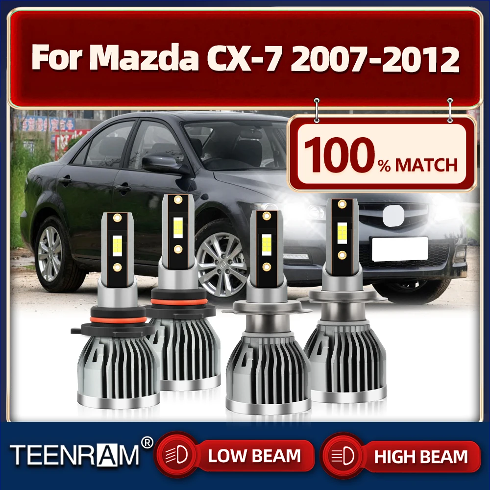 

40000LM LED Car Lights 240W H11 9005 HB3 High Low Beam Auto Headlamps Bulbs 12V For Mazda CX-7 2007 2008 2009 2010 2011 2012