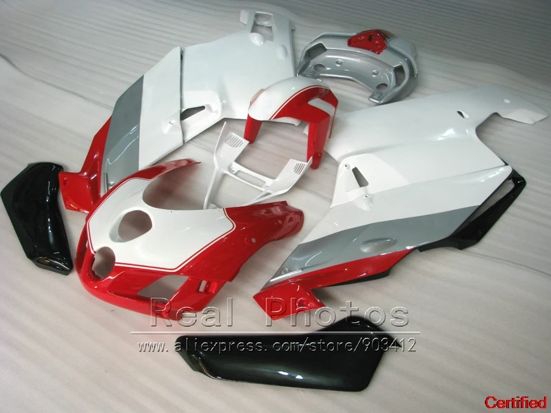 ABS plastic fairings for Ducati 749 999 2005 2006 white red black motorcycle fairings set 749 999 05 06 HR47