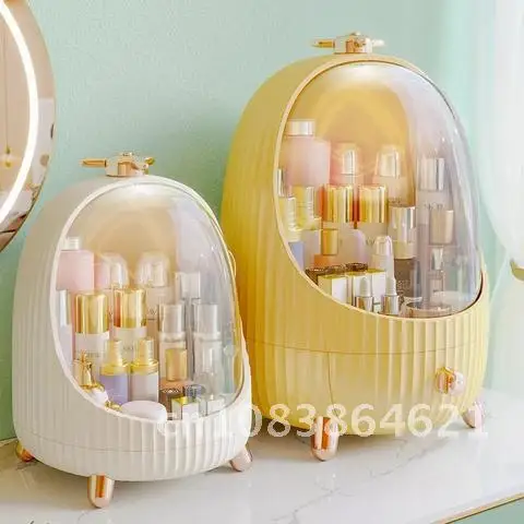 

Penguin Cosmetic Storage Box Makeup Organizer Egg Waterproof Desktop Organizer Creative Beauty Box Shelf Drawer Display Cabinet