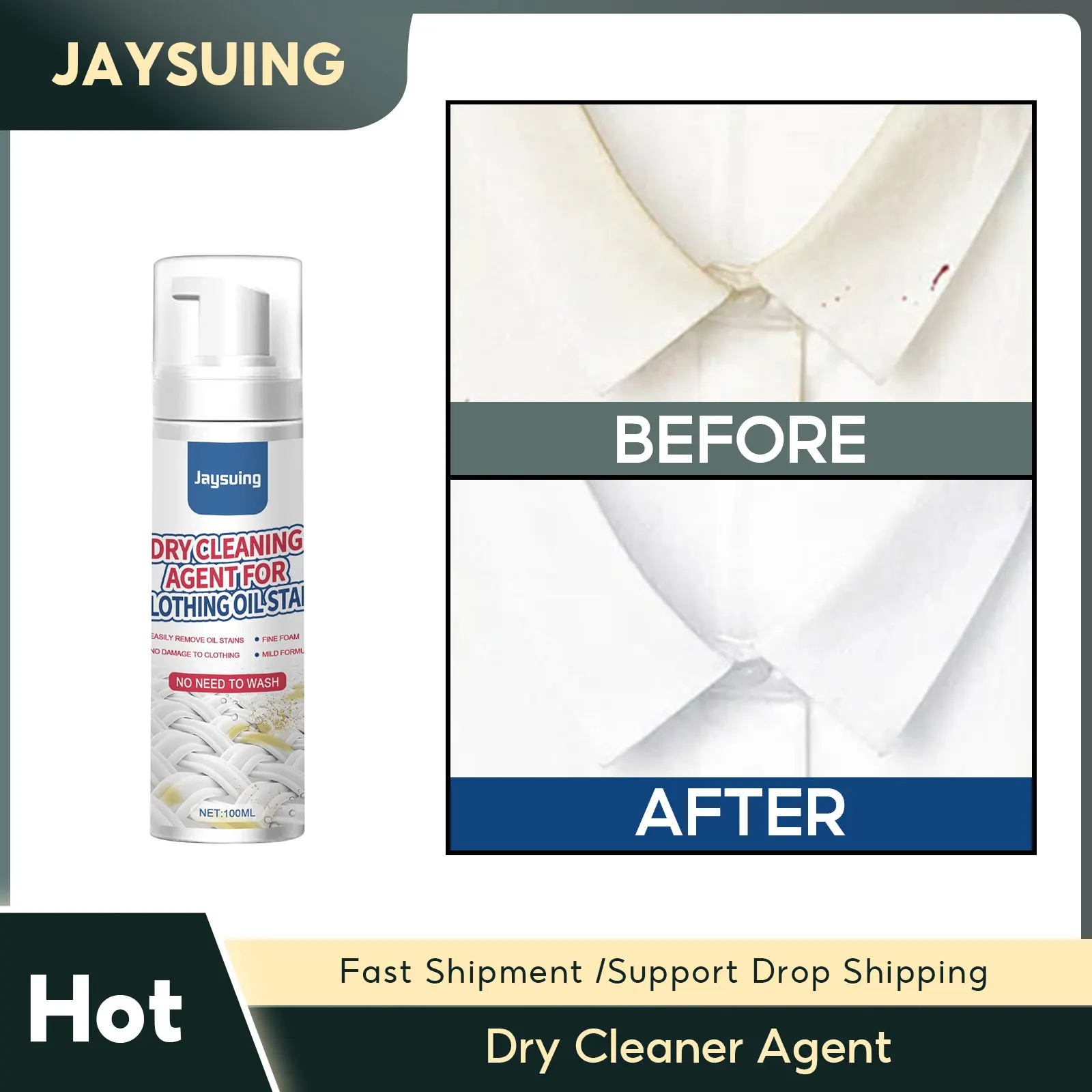 Dry Cleaner Agent Carpet Curtain Cloth Oil Dirt Stain Removal Fabrics Fast Decontamination Skin Safe down Jacket Cleaning Agent