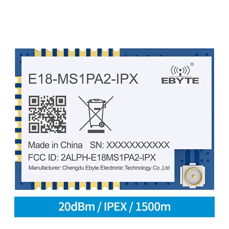 

CC2530 ZigBee Module 2.4GHz Mesh Network CDSENET E18-MS1PA2-IPX PA LNA 2.4g IoT SMD IPEX SoC Wireless Transceiver Module