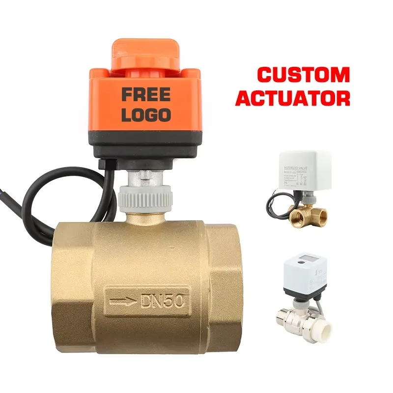 

Шаровой кран с электроприводом Dn50, 2-ходовой электрический шаровой кран постоянного тока 24 В с ручной функцией