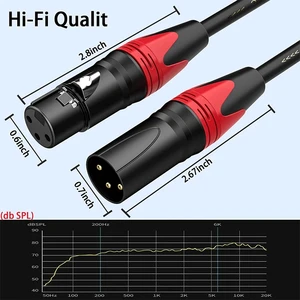 XLR XLR Male Female Cable for Professional Recording, Extension Line, Balanced XLR Mixer, Amplifier Speaker, Live Microphone Line 7 Main Sales Recording - №5