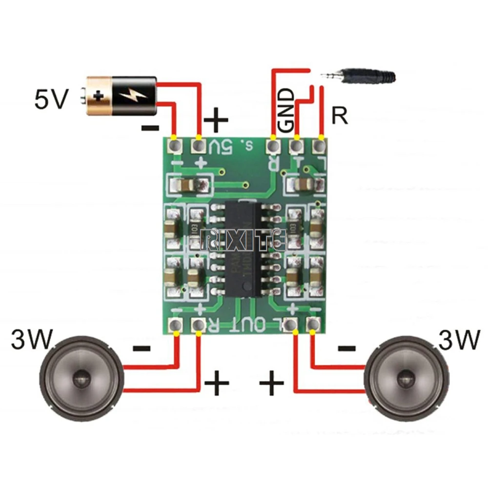 1-10 PCS 2.5V To 5V Mini PAM8403 Power Amplifier Board 2 Channels 3W Class D Audio Speaker Sound Amplifier Board For Arduino