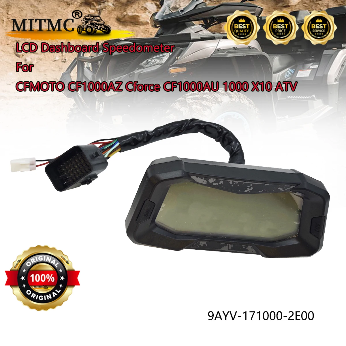 

Original LCD Dashboard Speedometer For CFMOTO CF1000AZ Cforce CF1000AU 1000 X10 ATV Quad 9AYV-171000-2E00