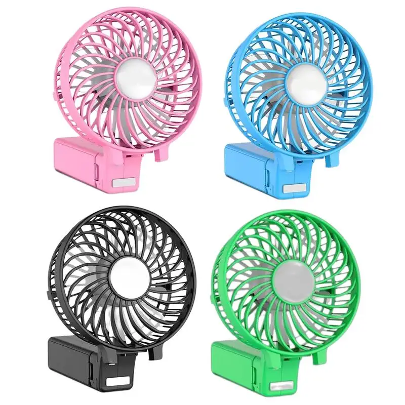 Portable Intelligent Battery Powered Hand Fan Rechargeable Foldable Hand Held Personal Fan With 3 Speed for Desk Office home