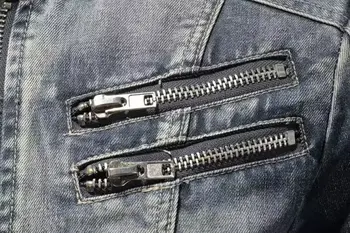 Men Denim Jackets Coats Zipper Coat Slim Fit Casual Solid Turn Down Collar Full Sleeve Regular Jacket Autumn Winter 2024 6