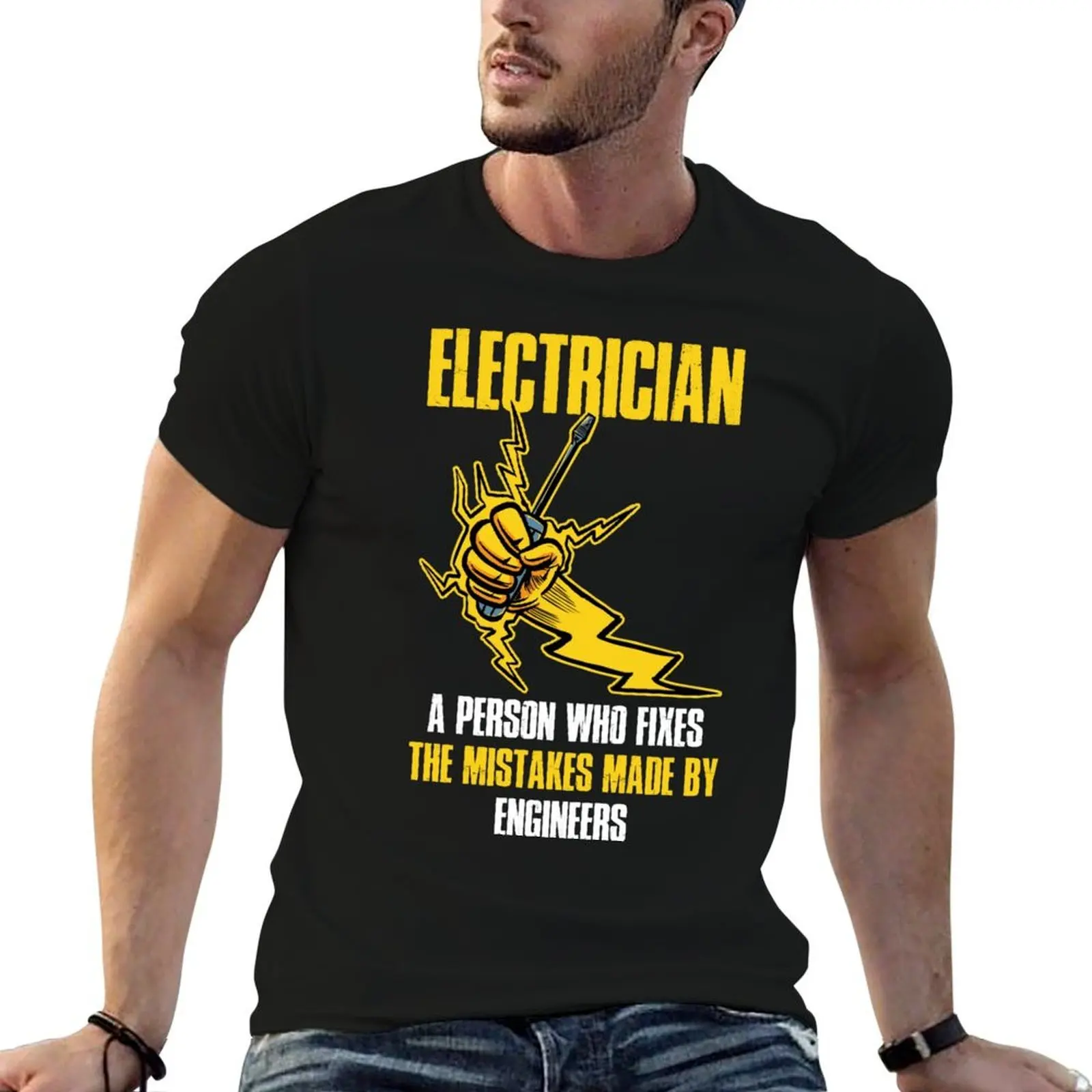 

Electrician Definition Funny Electrician Gift T-Shirt cotton tshirt 100% cotton t shirt man T-Shirt