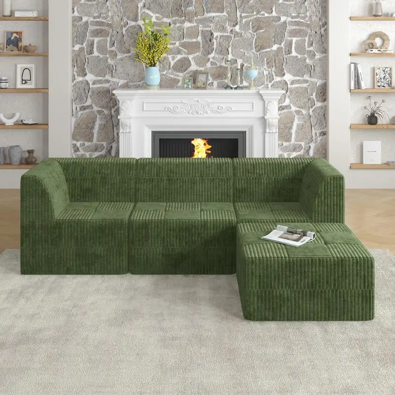أريكة مقطعية معيارية على شكل حرف L، أريكة سروال قصير حديث مضغوطة وبسيطة، نوم لغرفة المعيشة أو غرفة النوم، مريح