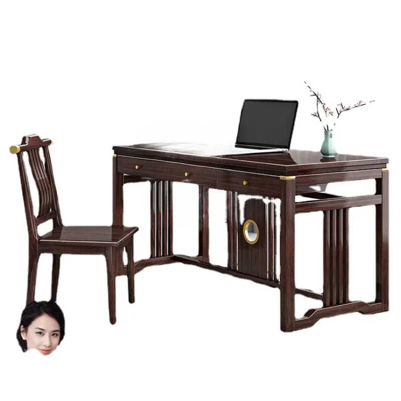 

New Chinese Style Solid Wood Desk Purple Gold Ebony Study Furniture Home Desk