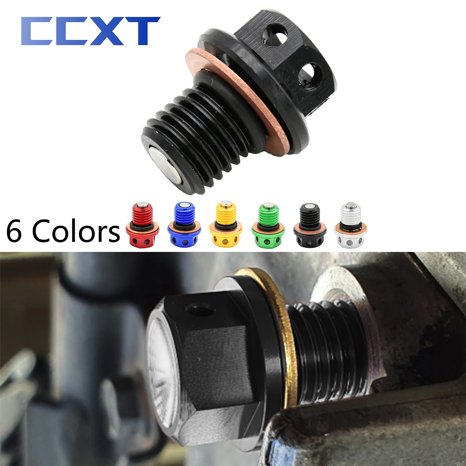 M12 Magnetic Oil Sump Nut Drain Oil Plug Screw Oil Drain Magnetic Oil Plug Nut For Honda Yamaha Kawasaki NINJA KLX YZ WR CRF XR