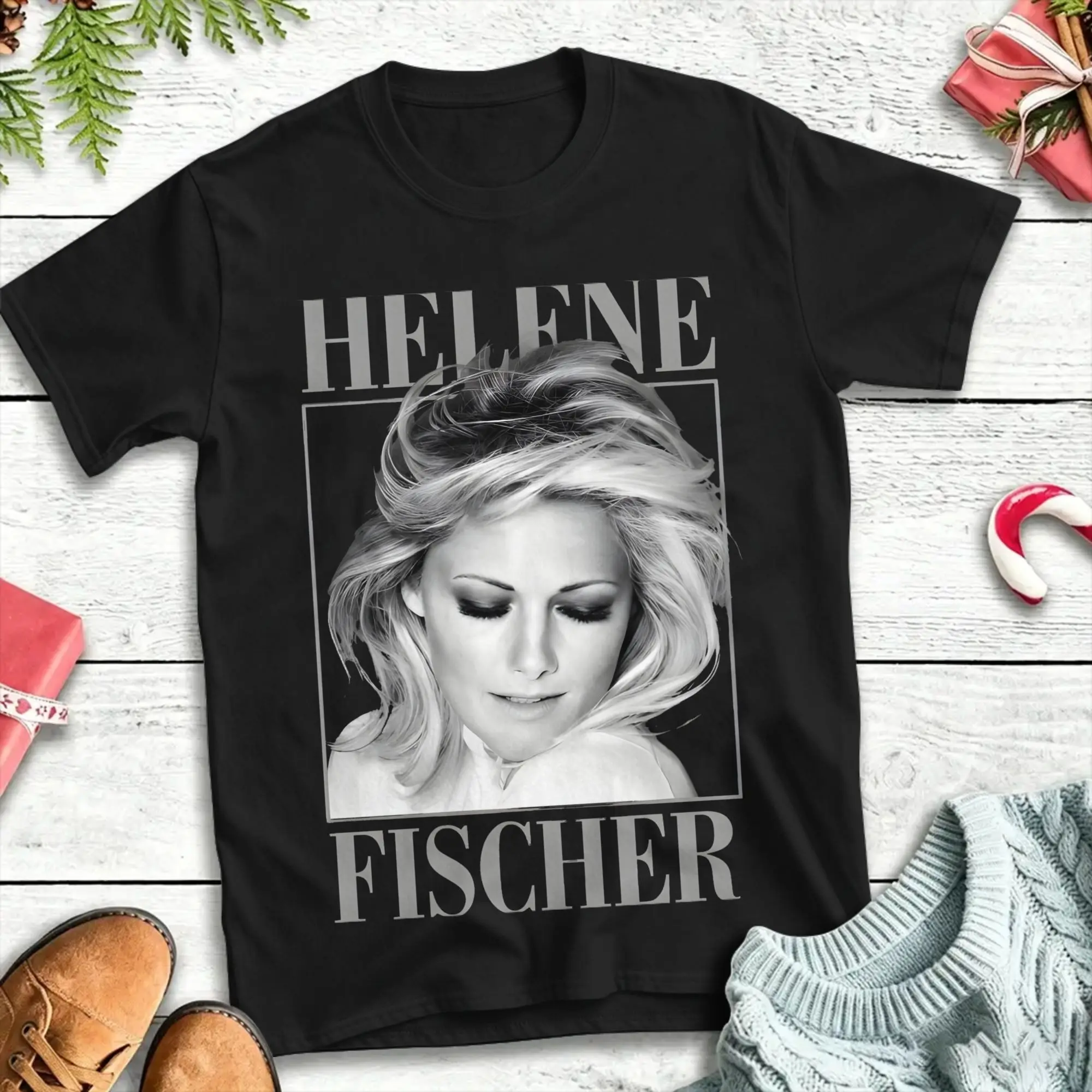 Men's Helene Fischer 360 Stadion T Shirt  Pure Cotton Tops Funny Short Sleeve O Neck Tee Shirt Original T-Shirts