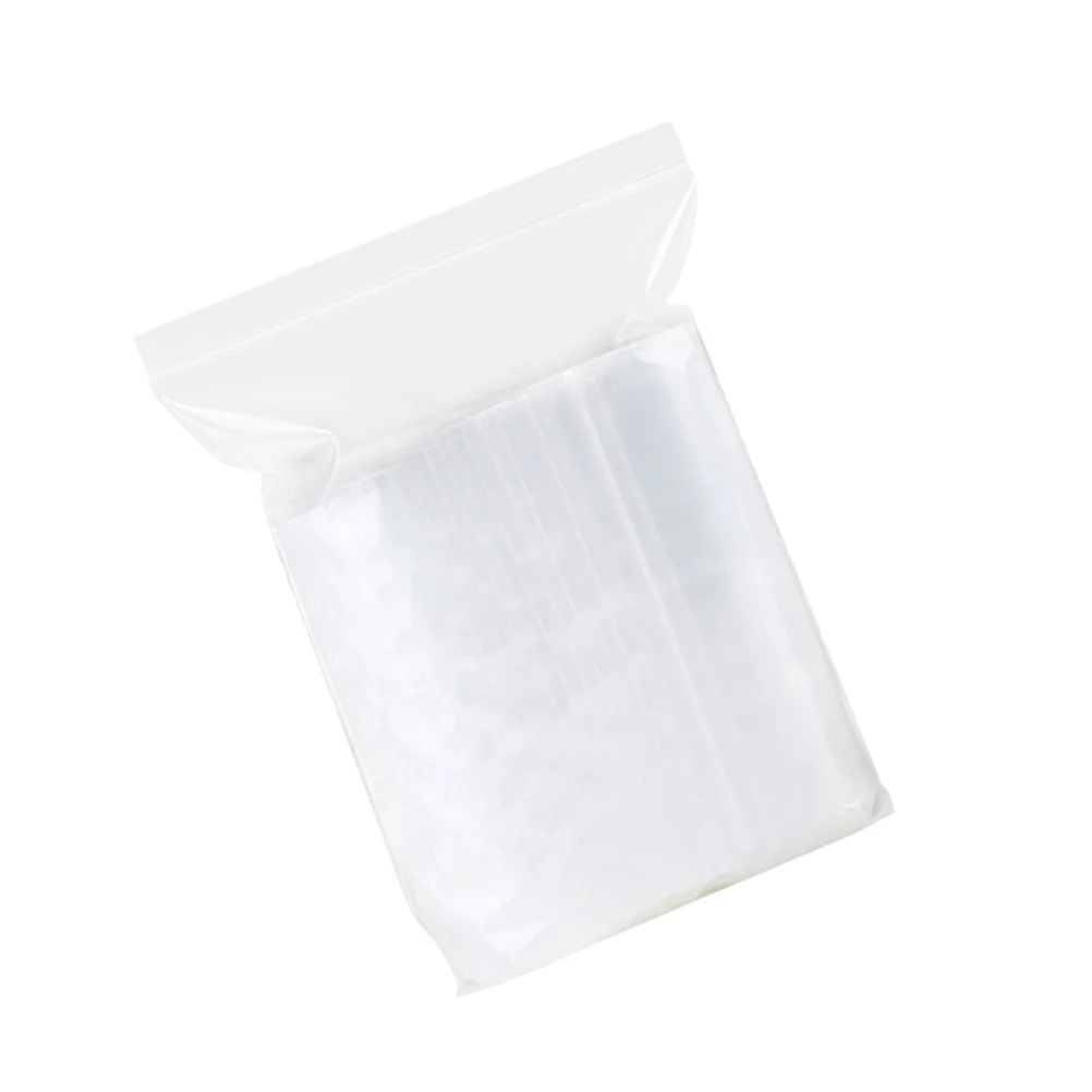 300Pcs 9x13cm Transparent Thickening Reusable Plastic Bags Zipper Reclosable Storage Bags Dispenser Bag for Home Shop