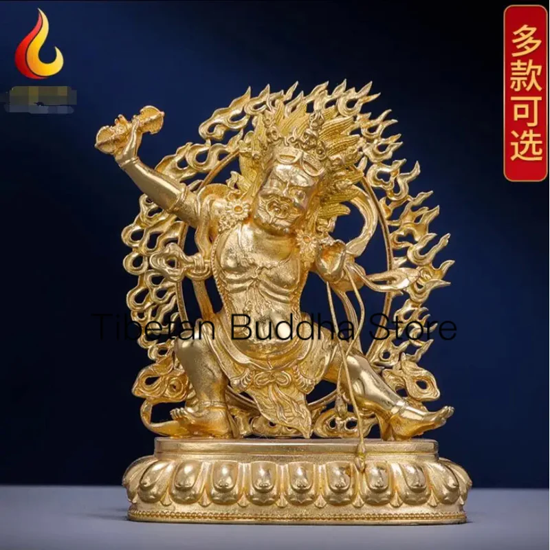 7cm Decorative brass strip backlit statue of Diamond Hand Bodhisattva and deity