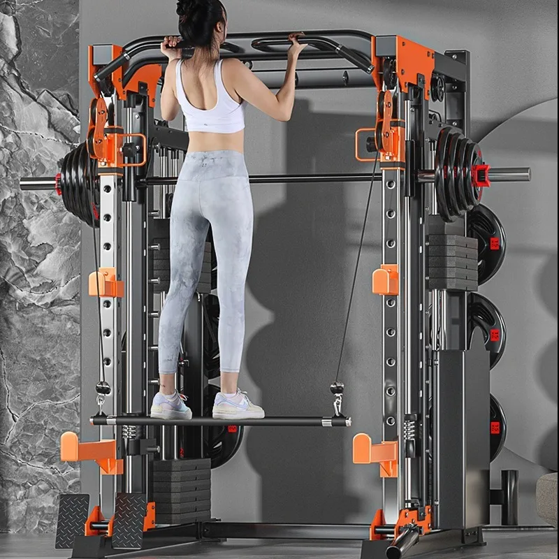 

Smith Machine Comprehensive Home Fitness Equipment Multifunctional Power Rack for Squat Bench Press Flyes Trainer