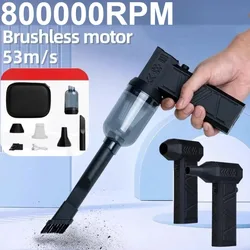 800,000RPM Mini Air Blower Vacuum Cleaner Turbo Violent Fan Wind Speed 53m/s Electric Turbo Blower Blowing For Car/PC Dust Dryer
