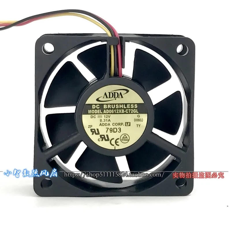 الأصلي AD0612XB-C72GL 12V 0.31A 6020 60*60*20 مللي متر جديد مروحة التبريد المبرد