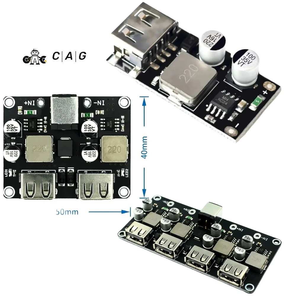 USB QC3.0 QC2.0 DC-DC Buck Converter Charging Step Down Module 6-32V 9V 12V 24V to Fast Quick Charger Circuit Board 3V 5V 12V