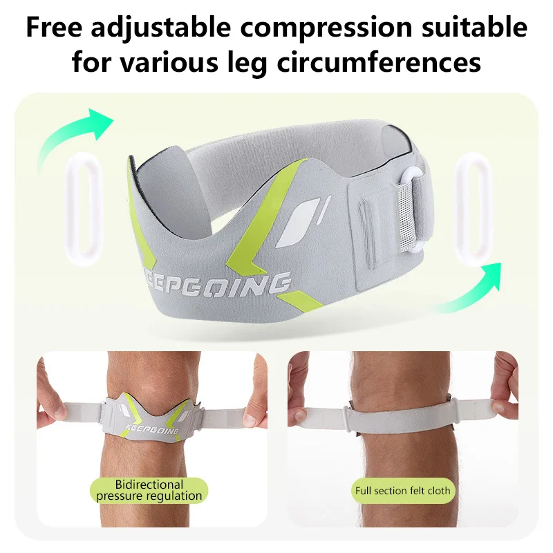 Adjustable Patella Knee Brace Support, Sports Protector Strap for Running Basketball Hiking Gym Workout NEW view 6