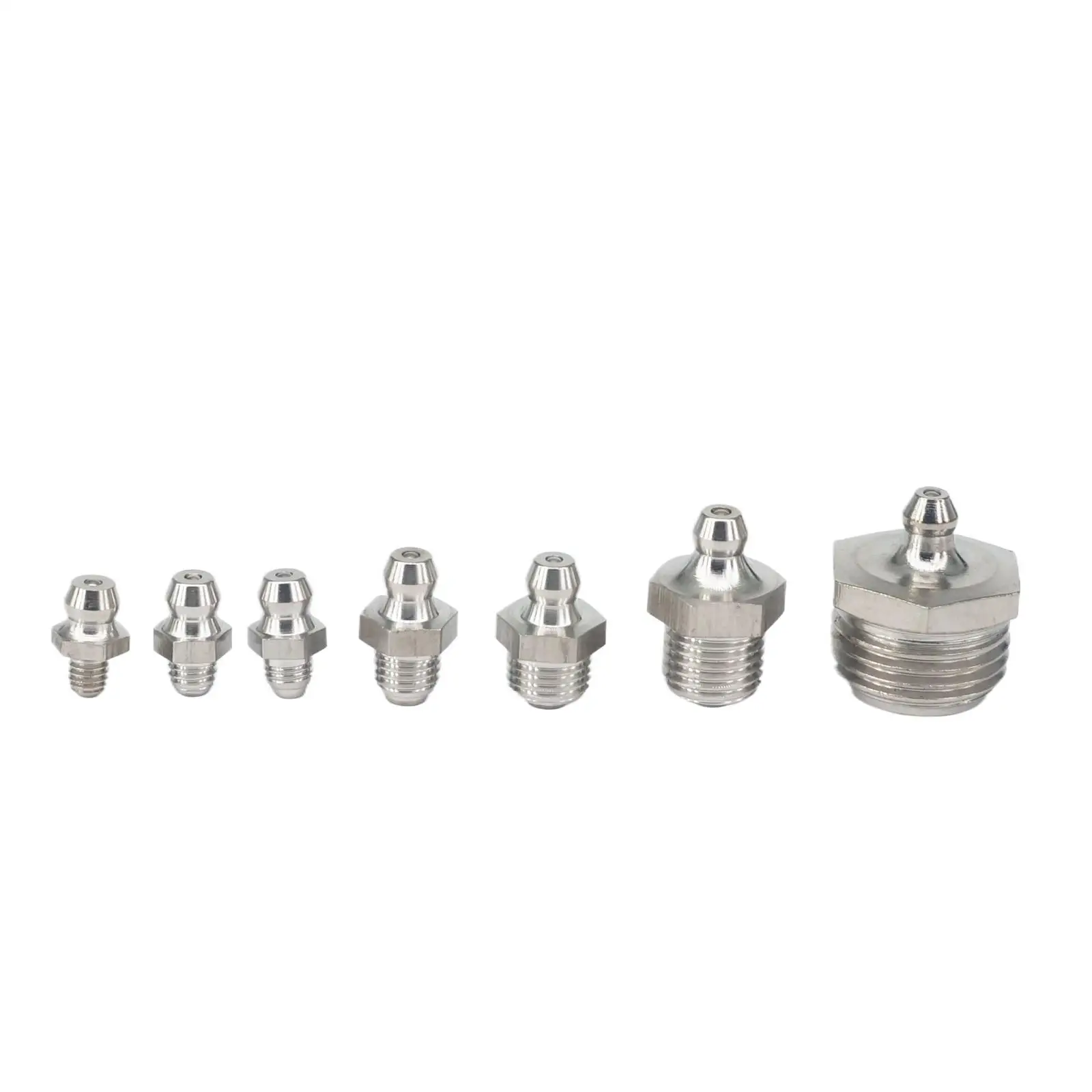 LOT5 M5 M6 M8 M10 M12 M14 M16 M20 Metric Male 304 Stainless Steel Grease Zerk Nipple Fitting For Grease Gun