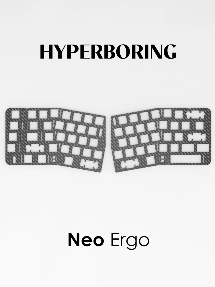 Nieuwe Keebox Neo Ergo Pc Pp Pom Fr4 Alu Carbon Positionering Plaat Toetsenbord Kit Pcb Gemonteerd Toetsenbord Diy Plaat Pc Gamer Man Geschenken