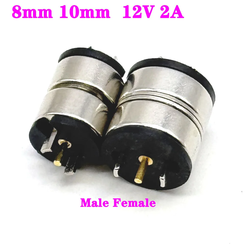 1Pair Magnetic DC Smart Water Cup Charging Magnet Connector 2A High Current Strong Magnetic LED Light Power Socket 8MM