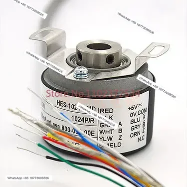 

Оригинальный запечатанный оптический энкодер HES-1024-2MD с дифференциальным выходом, инкрементальный полый поворотный энкодер