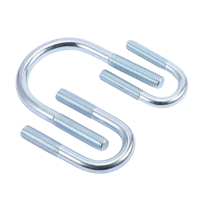 1/2Pcs M6 M8 Carbon Steel U-screw U-bolt Round Bend U Type Shape Hoop Pipe Tube Clip Strap Clasp Clamp Screw Bolt