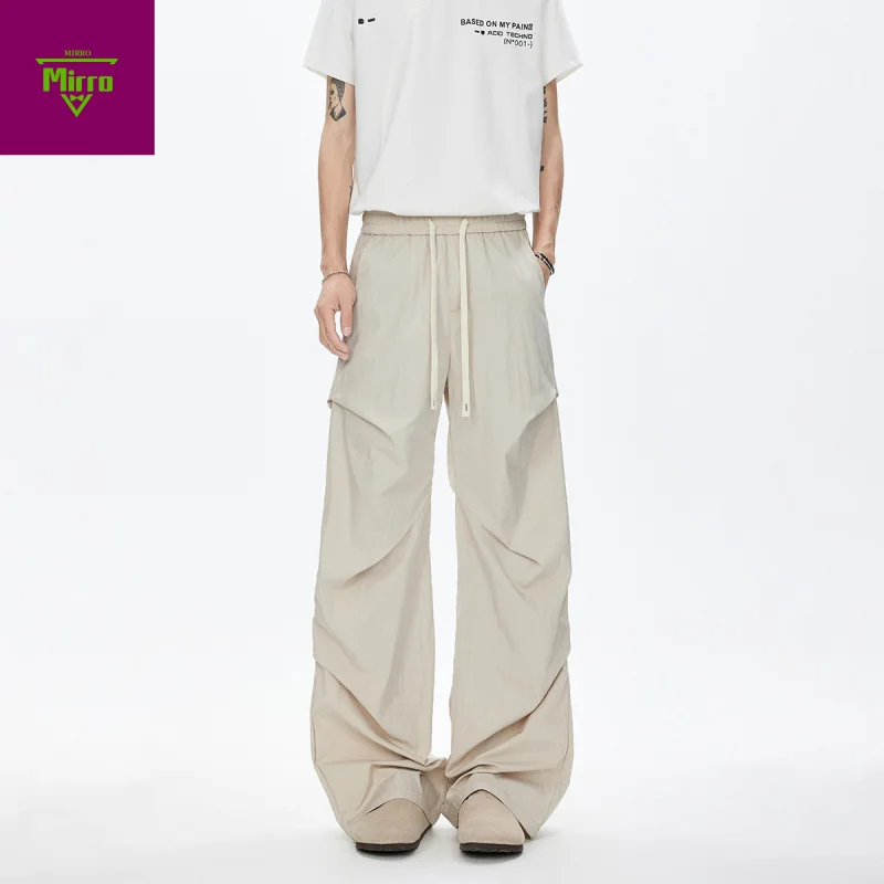 

【Mirrordust】25Autumn Men's Quick-Dry Loose Casual Breathable Ice Silk Pants Yamamoto Pants