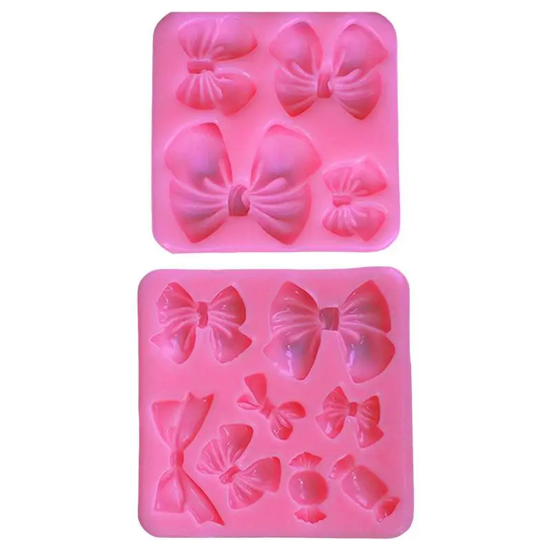 2023 New Bow Knot Resin Art Molds Silicone Fondant Mould Cake Decoration Tools Pastry Kitchen Baking Accessories Set