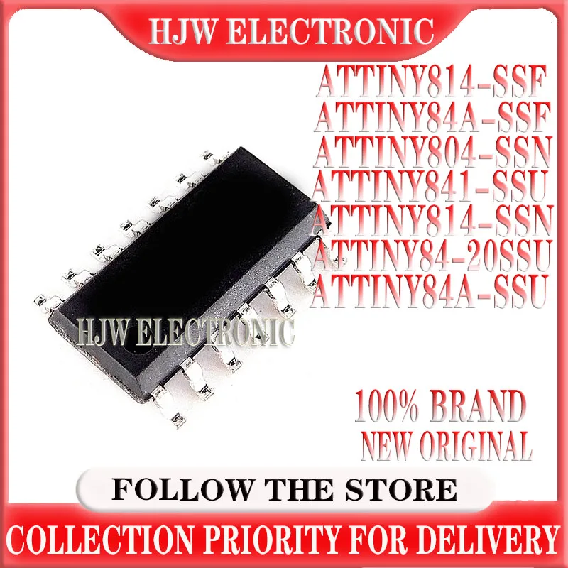 ATTINY814-SSF ATTINY84A-SSF ATTINY804-SSN ATTINY841-SSU ATTINY814-SSN ATTINY84A-SSU ATTINY84-20SSU Microcontroller (MCU/MPU/SOC)