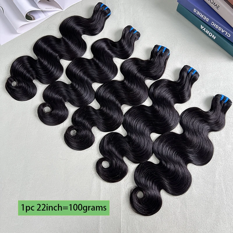 10-30 بوصة الجسم موجة الخام 100% شعر بشري غير معالج 18A جودة عالية نطاط وصلات شعر ناعمة ملحقات لحمة مزدوجة