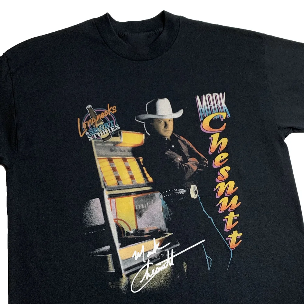 

90s Vintage LONGNECK Tour Mark Chesnutt Shirt Classic Black