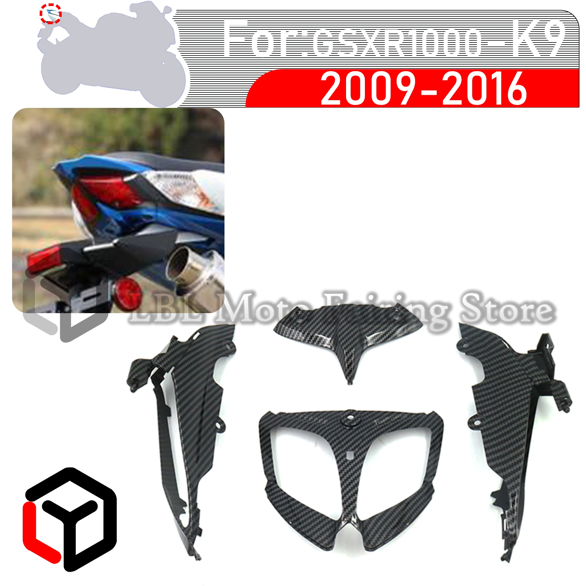 Rear Tail cover Fairing Cowl Nose For Suzuki GSXR 1000 2009~2016 K9 GSX-R1000 K9 2009~2016 Brake Light Shell Cover