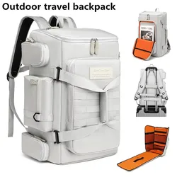 Large capacity fitness bag, travel backpack, dry wet separation shoulder bag, outdoor sports, fishing, yoga training bag