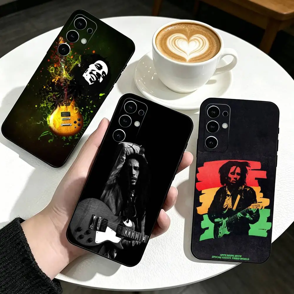 Singer Bob-b M-marley Phone Case For Samsung S25,S24,S21,S22,S23,S30,Ultra,S20,Plus,Fe,Lite,Note,10,Black Cover