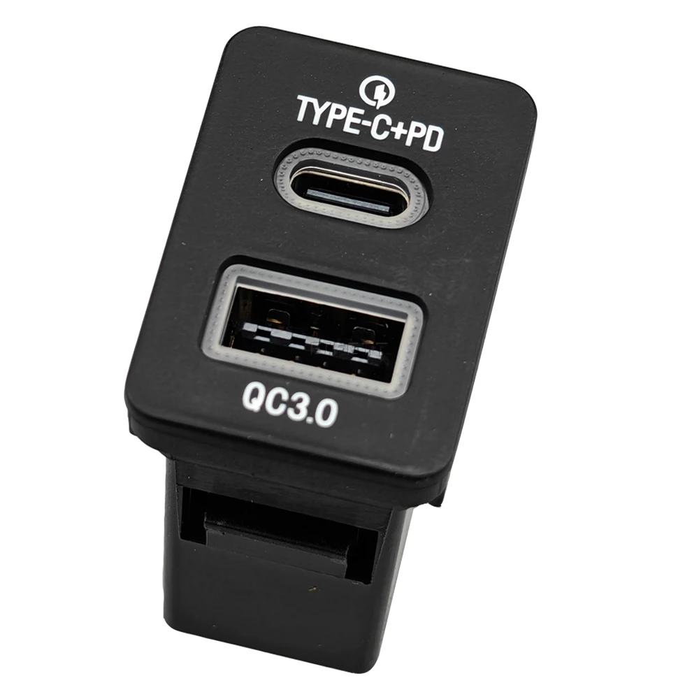 New For Toyota Land Cruiser 2008-2017 Corolla Hybrid 2016-2017 Type C PD QC3.0 Car USB Fast Charger Socket view 5