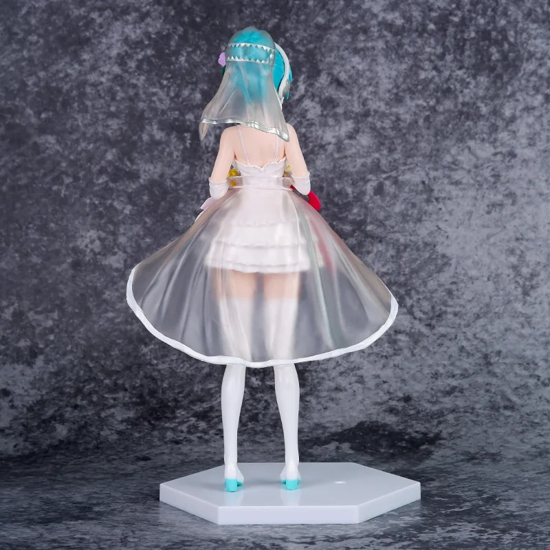 Anime Figure Wedding Dress Hatsune Miku Action Figures Kawaii Swimsuit Vocaloid PVC Collectible Model Toys Girl Gift