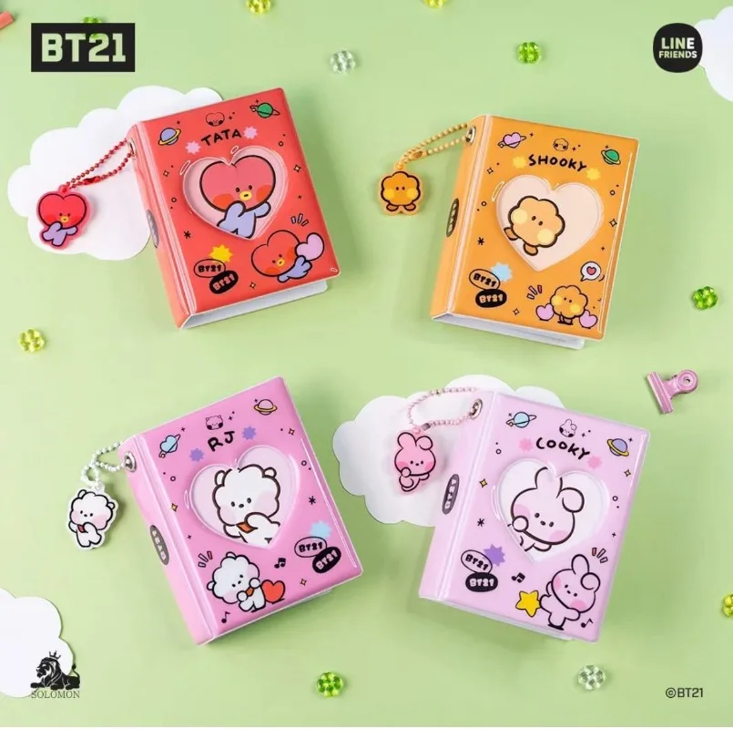 32 قطعة BT21 مينيني تاتا شيمي 3 بوصة ألبوم تخزين البطاقات الكرتون شوكي مانغ كويا ستار الطرفية صور بطاقة كتاب جمع هدية