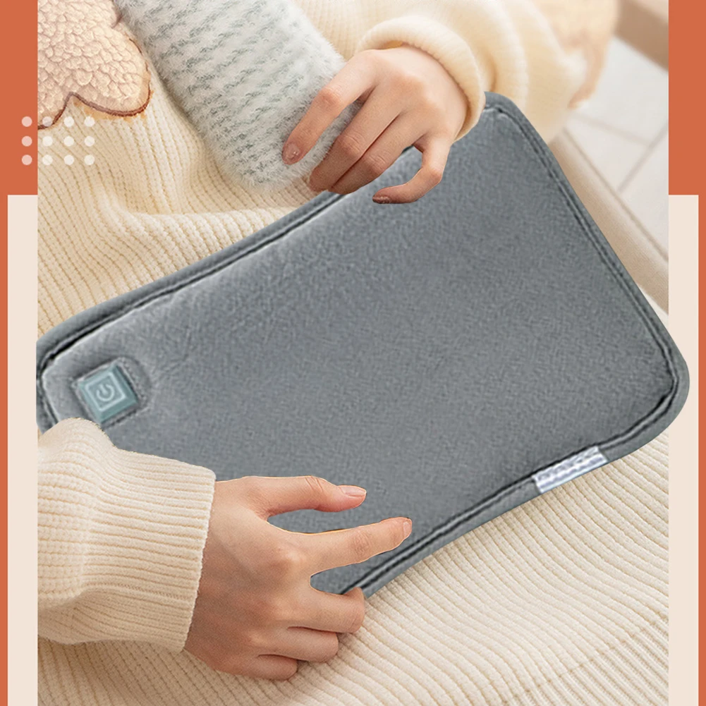 USB Charging Cold-Proof Electric Heating Pad 3 Heat Levels Electric Hand Warmer Pouch Heat Explosion-Proof Warm Bag