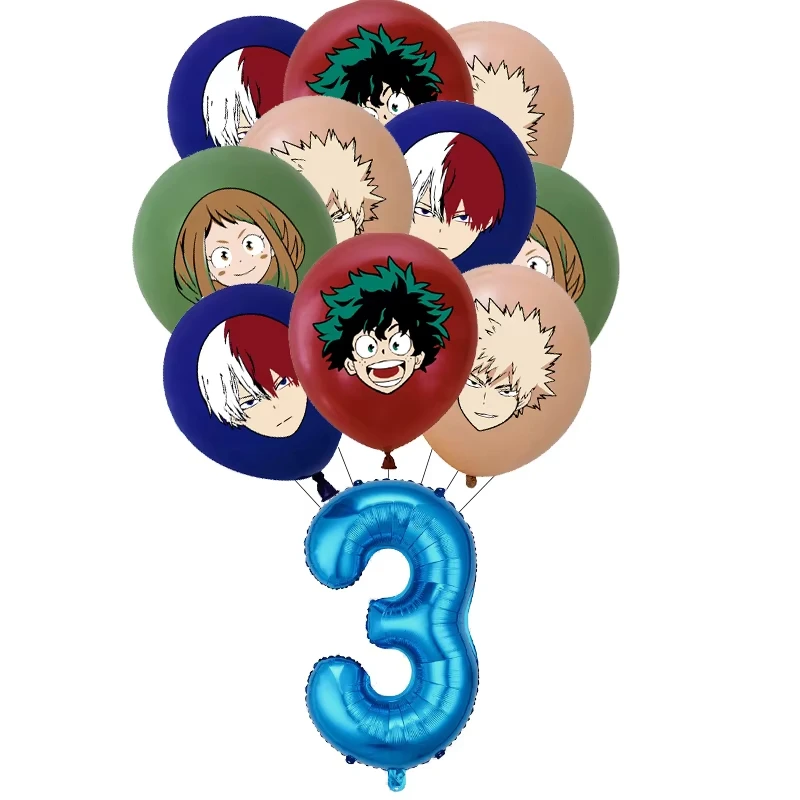 My Hero Academia Geburtstagsparty-Dekoration, Einweggeschirr, Tassenteller, Ballon-Hintergrund, Banner, Kinderbevorzugung, Babyparty-Zubehör – Detail 20